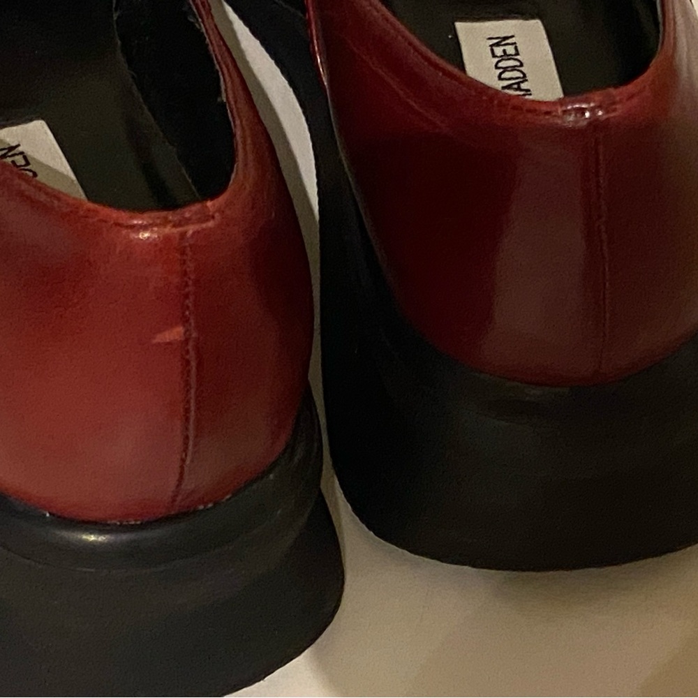 Steve Madden red Leather clogs US 7.5 - Picture 4 of 9